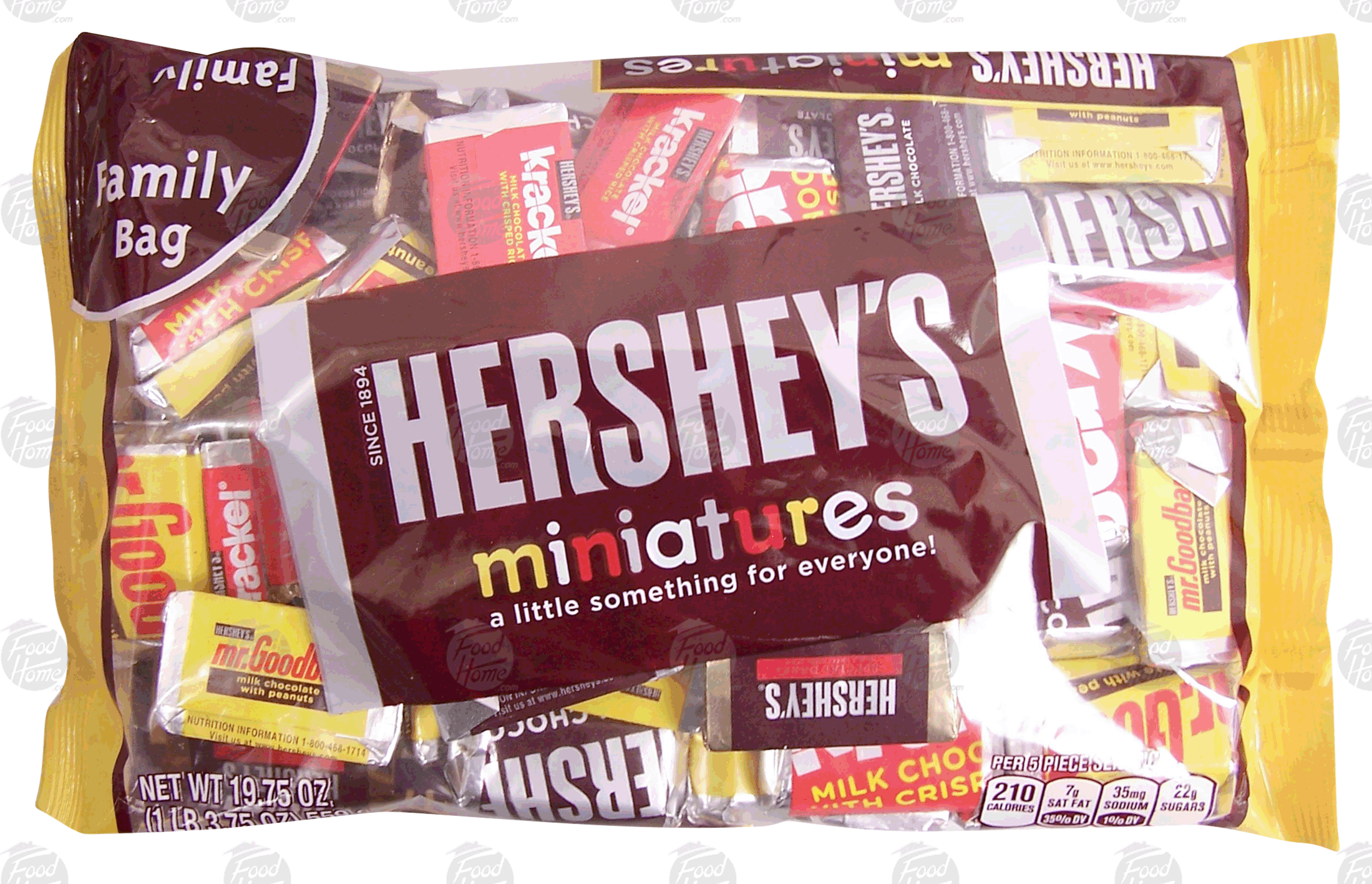 Hershey's miniatures milk chocolate, krackel, mr. goodbar, special dark snack size bars, family bag Full-Size Picture